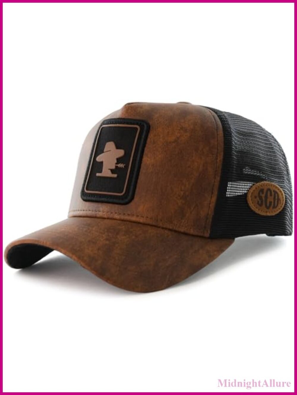 Trucker Cap Baseball Hat Adjustable Snapback Mesh Back Suede Front